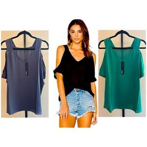 Bundle Revolve Krisa Los Angeles Cold Shoulder Tops Size XS